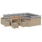 Preview: Gartensofa-set 13 stk. Beige Poly-Rattan