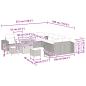 Preview: 13-teiliges Garten-Sofa-Set mit Kissen Schwarzes Poly-Rattan Akazie, 3-teiliges Garten-Dining-Set mit Kissen Schwarzes Poly-Rattan Akazie