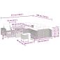 Preview: 13-teiliges Garten-Sofa-Set mit Kissen Beige Poly-Rattan Akazie, 3-teiliges Garten-Essensemble mit Kissen Beige Poly-Rattan Akazie