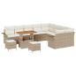 Preview: 12-teiliges Garten-Sofa-Set mit Kissen, Beiges Poly Rattan, 3-teiliges Garten-Esszimmer-Set mit Kissen, Beiges Poly Rattan, 2-Sitzer Garten-Sofa mit Kissen, Beiges Poly Rattan