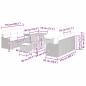 Preview: 9-teiliges Garten Sofa Set mit Kissen Beige Poly-Rattan Akazie, 2-Sitzer Garten Sofa mit Kissen Beige Poly-Rattan, 3-teiliges Garten Esstisch Set mit Kissen Beige Poly-Rattan Akazie