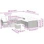 Preview: 13-teiliges Garten-Sofa-Set mit Kissen Beige Poly Rattan Akazie, 2-sitziges Garten-Sofa mit Kissen Beige Poly Rattan, 3-teiliges Garten-Ess-Set mit Kissen Beige Poly Rattan Akazie