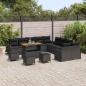 Preview: 14-teiliges Garten-Sofa-Set mit Kissen Schwarz Poly-Rattan Akazie, 2-Sitzer Garten-Sofa mit Kissen Schwarz Poly-Rattan, 4-teiliges Garten-Dining-Set mit Kissen Schwarz Poly-Rattan Akazie