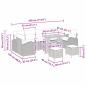 Preview: 10-teiliges Garten Sofa Set mit Kissen Beige Poly Rattan Akazie, 2-Sitzer Garten Sofa mit Kissen Beige Poly Rattan, 3-teiliges Garten Esstisch Set mit Kissen Beige Poly Rattan Akazie