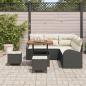 Preview: 8-teiliges Garten-Sofa-Set mit Kissen Schwarz Poly-Rattan Akazie, 2-Sitzer Garten-Sofa mit Kissen Schwarz Poly-Rattan, 3-teiliges Garten-Ess-Set mit Kissen Schwarz Poly-Rattan Akazie