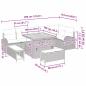 Preview: Gartensofa-set mit Kissen 9 pcs Schwarz Poly-Rattan