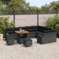 Preview: 12-teiliges Garten-Sofa-Set mit Kissen in Schwarz Poly-Rattan Akazie, 3-teiliges Garten-Ess-Set mit Kissen in Schwarz Poly-Rattan Akazie, 2-Sitzer Garten-Sofa mit Kissen in Schwarz Poly-Rattan