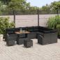Preview: 12-teiliges Garten-Sofa-Set mit Kissen Schwarz Poly-Rattan Akazie, 3-teiliges Garten-Esszimmer-Set mit Kissen Schwarz Poly-Rattan Akazie, 2-Sitzer Garten-Sofa mit Kissen Schwarz Poly-Rattan