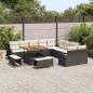 Preview: 13-teiliges Garten-Sofa-Set mit Kissen in schwarzem Poly Rattan Acacia, 2-Sitzer Garten-Sofa mit Kissen in schwarzem Poly Rattan, 3-teiliges Garten-Ess-Set mit Kissen in schwarzem Poly Rattan Acacia