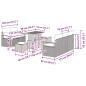 Preview: Gartensofa-set mit Kissen 8 pcs Schwarz Poly-Rattan
