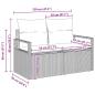 Preview: 11-teiliges Garten Sofa Set mit Kissen Beige Poly Rattan Akazie, 2-Sitzer Garten Sofa mit Kissen Beige Poly Rattan, 3-teiliges Garten Essset mit Kissen Beige Poly Rattan Akazie