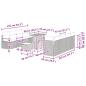 Preview: Gartensofa-set mit Kissen 11 pcs Schwarz Poly-Rattan