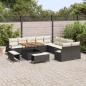Preview: 13-teiliges Garten-Sofaset mit Kissen Schwarz Poly-Rattan Akazie, 2-Sitzer-Garten-Sofa mit Kissen Schwarz Poly-Rattan, 3-teiliges Garten-Ess-Set mit Kissen Schwarz Poly-Rattan Akazie