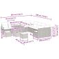 Preview: 13-teiliges Garten Sofa Set mit Kissen Beige Poly Rattan Akazie, 2-Sitzer Garten Sofa mit Kissen Beige Poly Rattan, 3-teiliges Garten Essset mit Kissen Beige Poly Rattan Akazie
