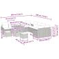 Preview: 13-teiliges Garten Sofa Set mit Kissen Beige Poly Rattan Akazie, 2-Sitzer Garten Sofa mit Kissen Beige Poly Rattan, 3-teiliges Garten Ess-Set mit Kissen Beige Poly Rattan Akazie