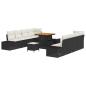 Preview: Gartensofa-set 11 Stk. Schwarz Poly-Rattan