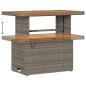 Preview: 8-teiliges Garten-Sofa-Set mit Kissen Grau Poly-Rattan Akazie, 2-Sitzer Garten-Sofa mit Kissen Grau Poly-Rattan, 3-teiliges Garten-Dining-Set mit Kissen Grau Poly-Rattan Akazie