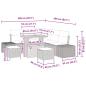 Preview: 8-teiliges Garten-Sofa-Set mit Kissen Grau Poly-Rattan Akazie, 2-Sitzer Garten-Sofa mit Kissen Grau Poly-Rattan, 3-teiliges Garten-Dining-Set mit Kissen Grau Poly-Rattan Akazie
