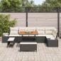 Preview: Gartensofa-set 9 stk. Schwarz Poly-Rattan