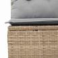 Preview: 9-teiliges Garten Sofaset mit Kissen Beige Poly Rattan Akazie, 2-Sitzer Garten Sofa mit Kissen Beige Poly Rattan, 3-teilige Garten Essgruppe mit Kissen Beige Poly Rattan Akazie