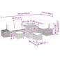 Preview: 9-teiliges Garten Sofa Set mit Kissen Beige Poly Rattan Akazie, 2-Sitzer Garten Sofa mit Kissen Beige Poly Rattan, 3-teiliges Garten Essset mit Kissen Beige Poly Rattan Akazie