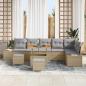 Preview: Gartensofa-set 9 stk. Beige Poly-Rattan