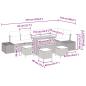 Preview: 10-teiliges Garten Sofa Set mit Kissen Schwarz Poly Rattan Akazie, 2-Sitzer Garten Sofa mit Kissen Schwarz Poly Rattan, 4-teiliges Garten Essset mit Kissen Schwarz Poly Rattan Akazie