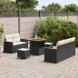 Preview: Gartensofa-set 8 Stk. Schwarz Poly-Rattan