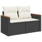 Preview: Gartensofa-set 8 Stk. Schwarz Poly-Rattan