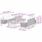 Preview: 9-teiliges Garten Sofa Set mit Kissen Grau Poly Rattan Akazie, 3-teiliges Garten Esszimmer Set mit Kissen Grau Poly Rattan Akazie