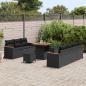 Preview: Gartensofa-set 10 stk. Schwarz Poly-Rattan