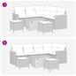 Preview: Gartensofa-set 8 pcs Beige Poly-Rattan
