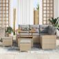 Preview: Gartensofa-set 8 pcs Beige Poly-Rattan
