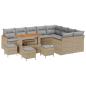 Preview: Gartensofa-set 13 stk. Beige Poly-Rattan