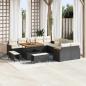 Preview: ARDEBO.de - Gartensofa-set 13 pcs Schwarz Poly-Rattan