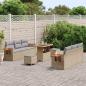 Preview: Gartensofa-set 9 stk. Beige Poly-Rattan