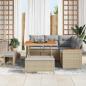 Preview: 8-teiliges Garten-Sofa-Set mit Kissen Beige Poly-Rattan-Akazie, 3-teiliges Garten-Dining-Set mit Kissen Beige Poly-Rattan-Akazie