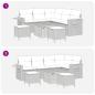 Preview: Gartensofa-set 8 pcs Schwarz Poly-Rattan