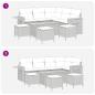 Preview: Gartensofa-set 9 pcs Schwarz Poly-Rattan