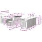 Preview: Gartensofa-set mit Kissen 8 pcs Beige und Hellgrau