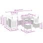 Preview: Gartensofa-set mit Kissen 10 pcs Beige und Hellgrau