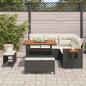 Preview: 8-teiliges Garten-Sofa-Set mit Kissen Schwarz Poly Rattan Akazie, 3-teiliges Garten-Essset mit Kissen Schwarz Poly Rattan Akazie