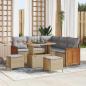Preview: ARDEBO.de - Gartensofa-set mit Kissen 8 pcs Beige und Hellgrau