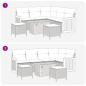 Preview: Gartensofa-set mit Kissen 8 pcs Beige und Hellgrau