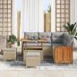 Preview: Gartensofa-set mit Kissen 8 pcs Beige und Hellgrau