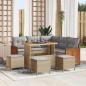 Preview: ARDEBO.de - Gartensofa-set 9 stk. 9-Sitzanzahl Beige und Hellgrau