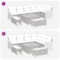 Preview: Gartensofa-set mit Kissen 9 pcs Schwarz und Creme