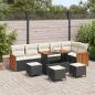Preview: ARDEBO.de - Gartensofa-set 10 stk. 10-Sitzanzahl Schwarz und Creme