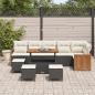 Preview: Gartensofa-set 10 stk. 10-Sitzanzahl Schwarz und Creme