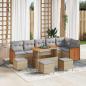 Preview: ARDEBO.de - Gartensofa-set 10 stk. 10-Sitzanzahl Beige und Hellgrau